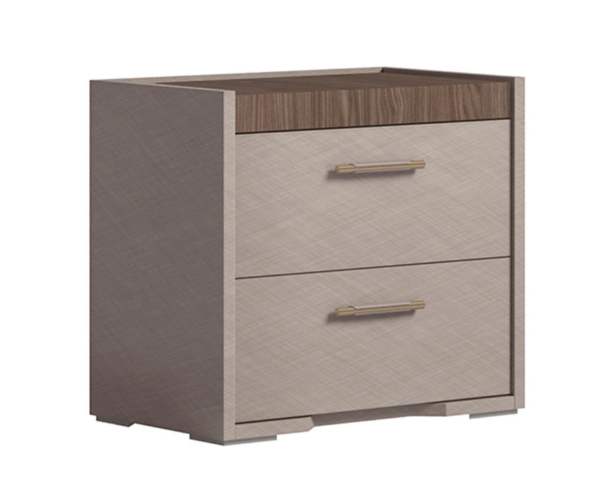 Nora - Nightstand - Beige / Light Brown Status Italy