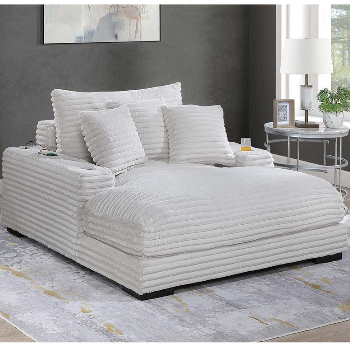 Chaise Lounge With 2 Cup Holders And USB Ports Home Essentials