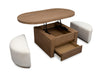 Hayden - Lift Top Storage Cocktail Table With Casters And Two Upholstered Stools - Golden Oat Magnussen Furniture