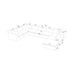 Custom Configuration Modular Sectional With Toss Pillows Home Essentials