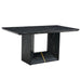 Modern Dining Table With Marbled Design For Luxurious Elegance - Black Home Essentials