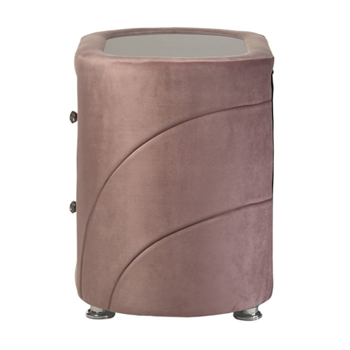 Salonia - Nightstand - Pink Velvet ACME