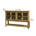 Rectangle Accent Sideboard Cabinet With Storage Shelf, Cabinet For Kitchen - Natural Wood Home Essentials