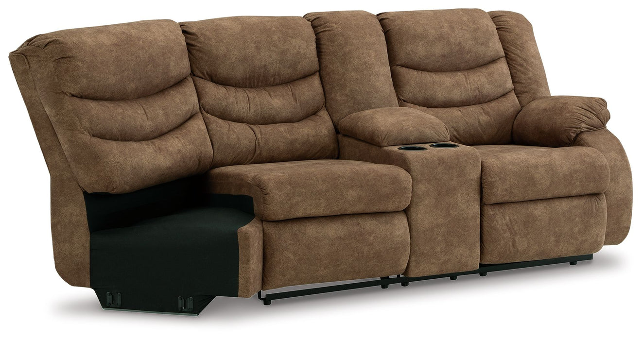 Partymate - Brindle - Raf Reclining Loveseat W/Console