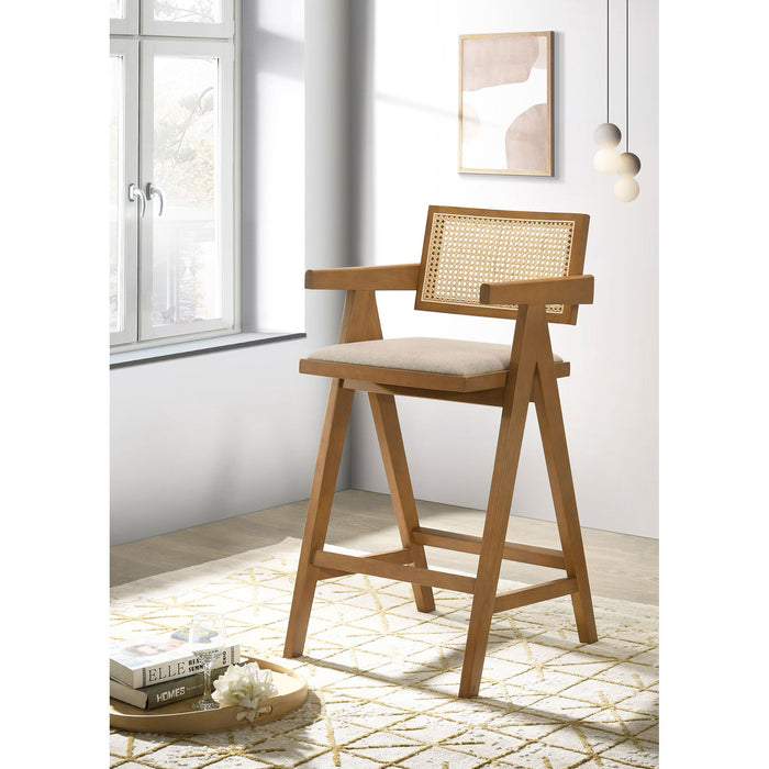 Remy - Bar Chair (Set of 2) With Upholstery - Walnut Furniture Max