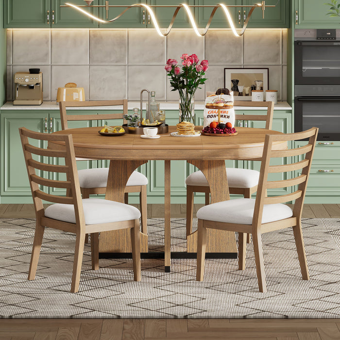 Round Dining Table Set For 4 With Chairs Hearth and Haven
