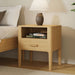 Modern Nightstand With Drawer And Open Shelf Hearth and Haven