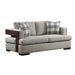 Niamey - Loveseat With 2 Pillows - Fabric & Walnut ACME