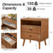 Nightstand With Charging Station, 2 Drawer Bedside Table With Shelf And USB / AC Ports Home Essentials