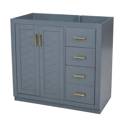 Retro Style Bathroom Vanity, 3 Drawers & Soft Closing Doors Hearth and Haven