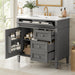 Bathroom Vanity With Top Sink, 2 Drawers, Tip Out Drawer Hearth and Haven