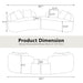 Curved 4 Seater Full Compression Sponge Sofa Home Essentials