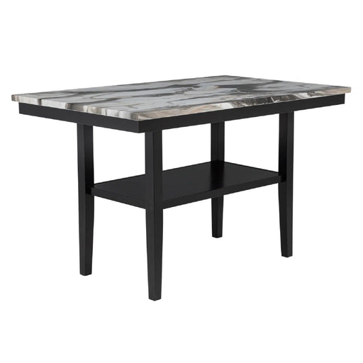 Counter Dining Table With Storage Bottom Shelf For Kitchen - Black Home Essentials
