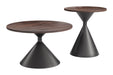 Rosk - Coffee Table Set - Walnut / Black Zuo Modern