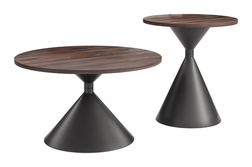 Rosk - Coffee Table Set - Walnut / Black Zuo Modern
