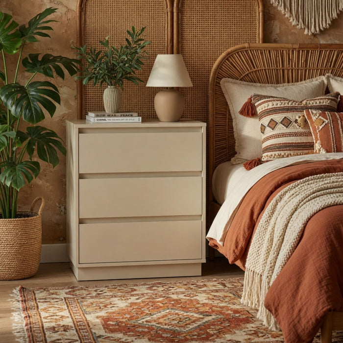 3 Drawer Nightstand, Bedroom Side Table Home Essentials