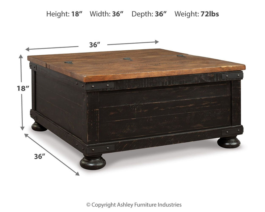 Valebeck - Lift Top Cocktail Table - Black / Brown Signature Design by Ashley®