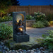 Zen - Outdoor Buddha Waterfall Fountain - Black Patioseek