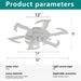 Flower Ceiling Fan With LED Dimmable Light, Flush Mount Ceiling Fan With Remote Control, Low Profile Design, 6 Speeds, Timing Function Daily Nest