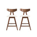 Mid Century Modern Counter Stool With V Shape Frame And Upholstered Seating Noble House
