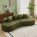 Modern Curved Sofa With Pillows Home Essentials
