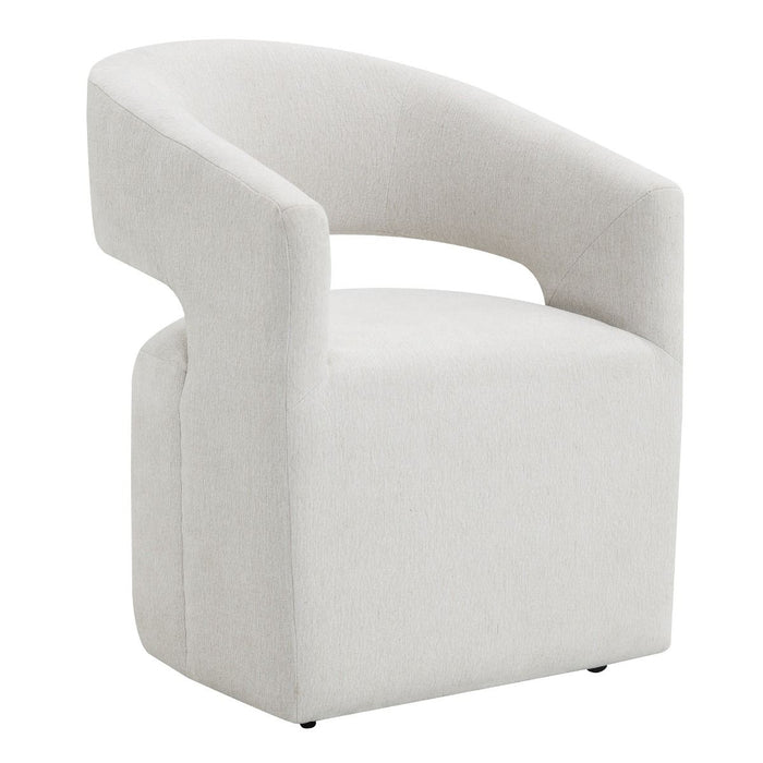 Libni - Arm Chair With Casters - Cream Linen ACME