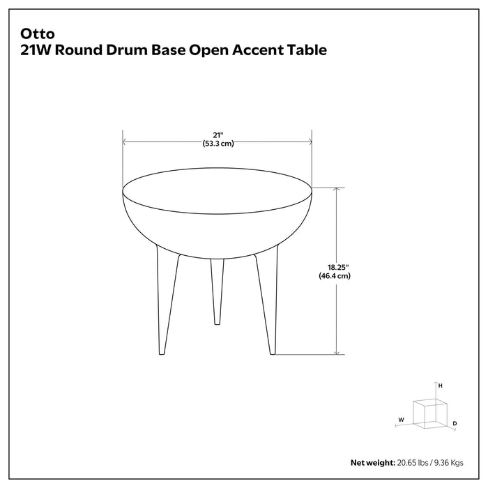 Otto - Cast Aluminum Side Table - Black Simpli-Home