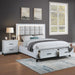 Bedroom Set, Bed With Drawers And Upholstered Headboard LED Lighting Home Essentials