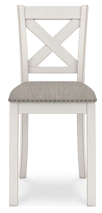 Robbinsdale - Upholstered Barstool (Set of 2) - Antique White Signature Design by Ashley®