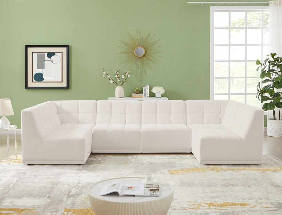 Relax - Modular Sectional 6 Piece - Cream