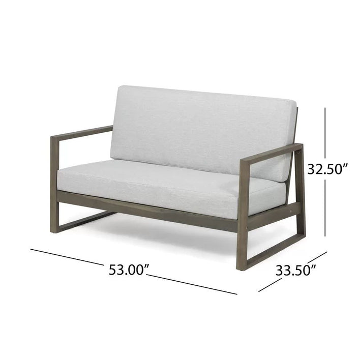 4 Person Outdoor Seating Group With Cushions - Gray