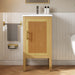 Bathroom Cabinet With Sink, Adjustable Shelf, Soft Closing Hinges - Natural Wood Hearth and Haven