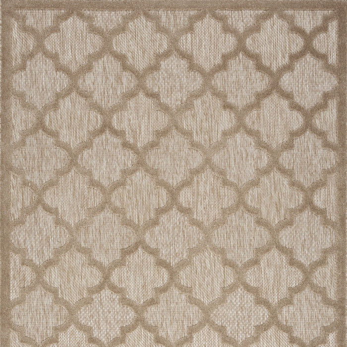 5' X 7' Ikat Indoor / Outdoor Area Rug - Natural Beige