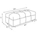 Sooke - Rectangular Ottoman - Off White Furniture Max