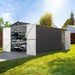 Industrial - 20' x 13' Heavy Duty Metal Garage Shed - Dark Gray Daily Nest