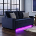 Rita - Loveseat, LED Base Lighting, Cushions And 2 Accent Pillows Matrix Furniture Group
