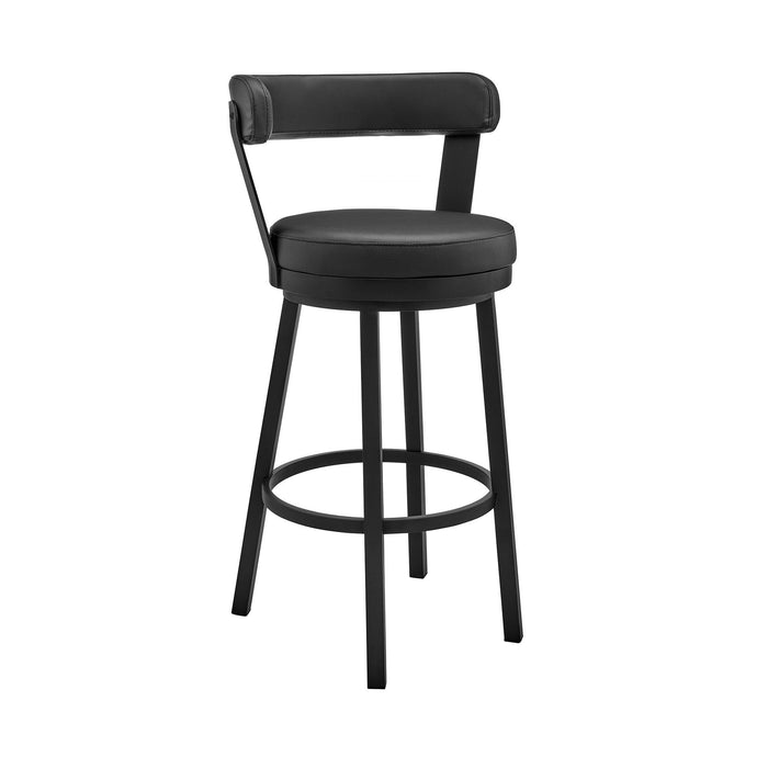 36" Swivel Counter Height Bar Chair - Black