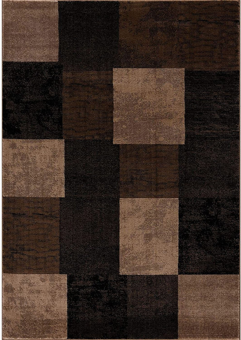 2' x 20' Geometric Blocks Runner Rug - Brown