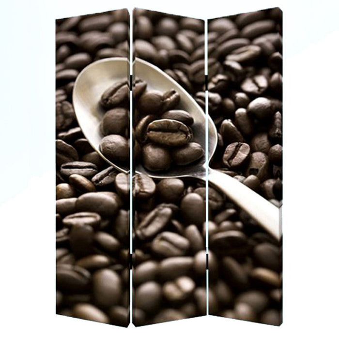 Wood Canvas Coffee Time Screen - Multi Color
