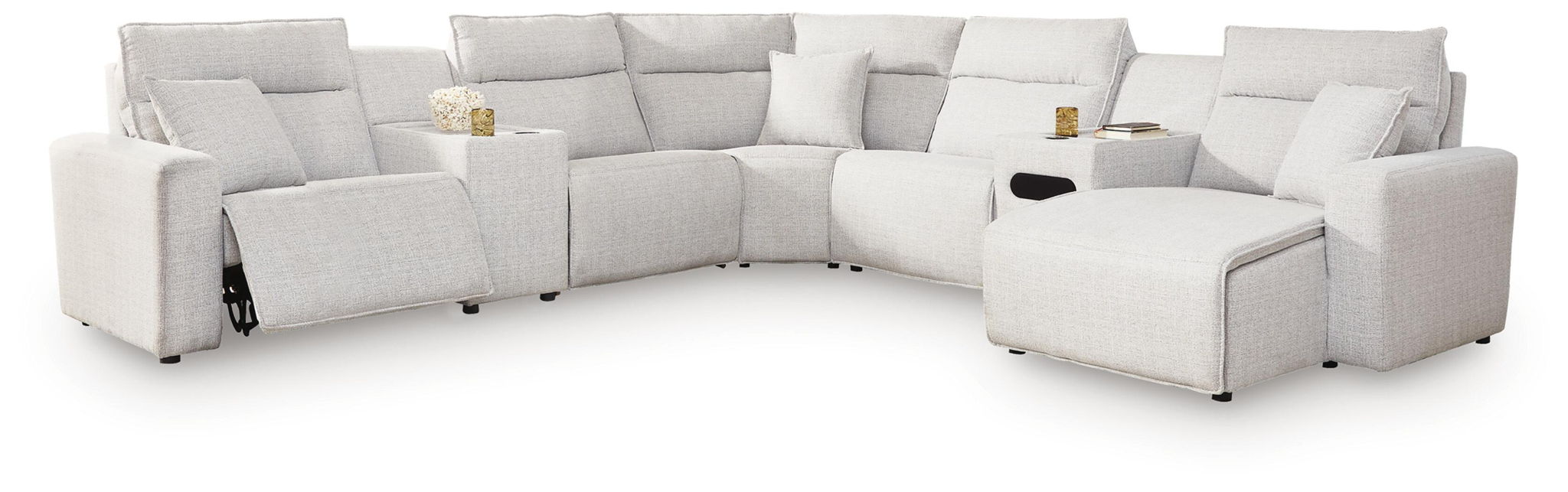 Modmax II - Reclining Sectional - Stone Signature Design by Ashley®