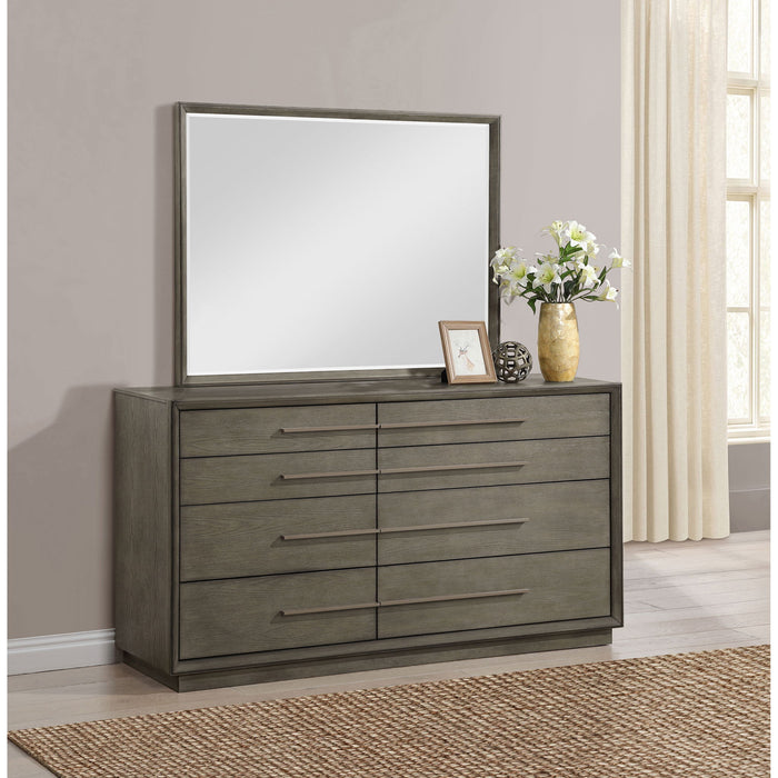 Prescott - 8 Drawer Dresser With Mirror - Brown Furniture Max