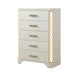 Jasmine - 5 Drawer Chest With Side LED Lightning - Beige Matrix Furniture Group