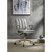 Damir - Office Chair - Vintage White Top Grain Leather & Chrome ACME