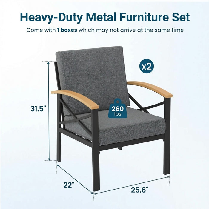 Outdoor Patio Armchair, All Weather (Set of 2) Home Essentials