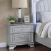 2 Drawers Nightstand With Front Decorative Knobs - Gray Home Essentials