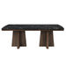Estella - Dining Table With Marble Top - Black Natural Marble Top & Walnut ACME