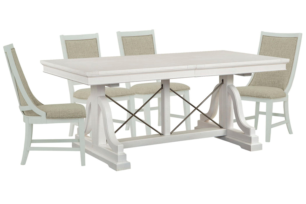 Heron Cove - Extendable Trestle Dining Table Set Magnussen Furniture