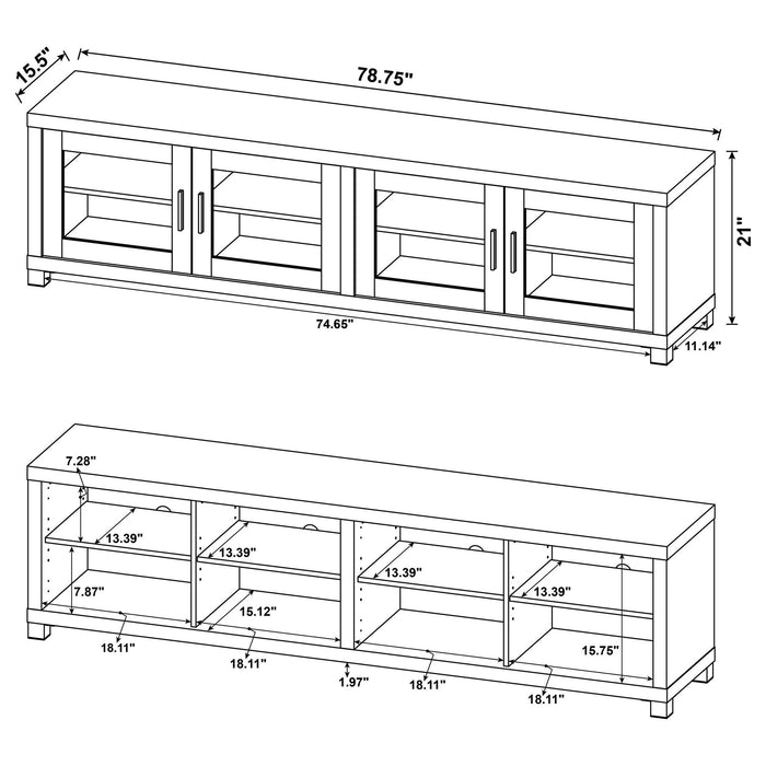 Arnaud - 4 Door TV Stand - Black Furniture Max