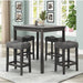 Transitional Style Counter Height Dining Stool With Footrest (Set of 2) Home Essentials