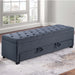 Storage Ottoman With Tufted Seat And Underseat Drawer Home Essentials
